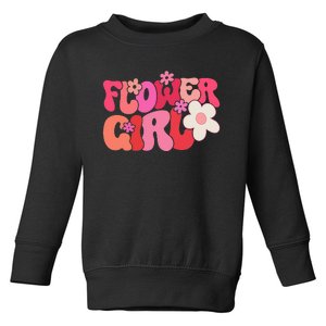 Groovy Flower Girl A Bridesmaid Proposal Flower Toddler Sweatshirt