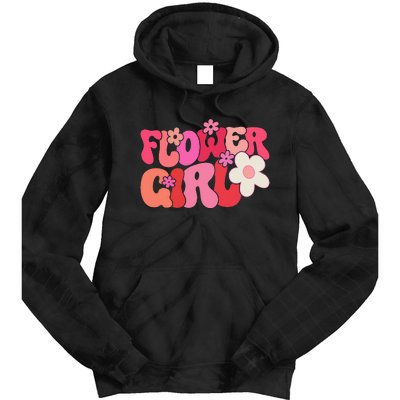 Groovy Flower Girl A Bridesmaid Proposal Flower Tie Dye Hoodie