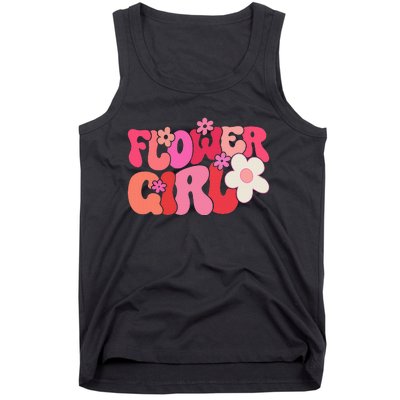 Groovy Flower Girl A Bridesmaid Proposal Flower Tank Top