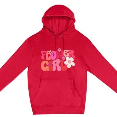 Groovy Flower Girl A Bridesmaid Proposal Flower Premium Pullover Hoodie