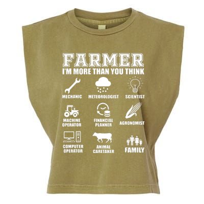 Great Farmer Gift Tractor Farm Cattle Arable Farming Garment-Dyed Women's Muscle Tee