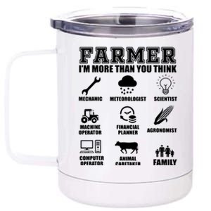 Great Farmer Gift Tractor Farm Cattle Arable Farming 12 oz Stainless Steel Tumbler Cup