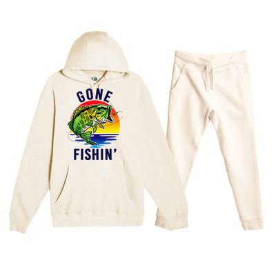 Gone Fishing Premium Hooded Sweatsuit Set