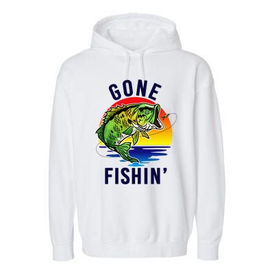 Gone Fishing Garment-Dyed Fleece Hoodie