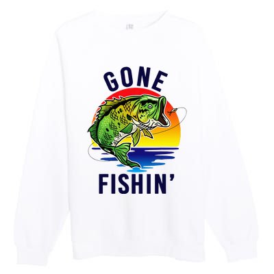 Gone Fishing Premium Crewneck Sweatshirt