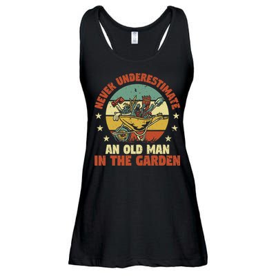 Gardener Funny Gardening An Old Man In The Garden Plant Ladies Essential Flowy Tank