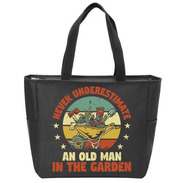 Gardener Funny Gardening An Old Man In The Garden Plant Zip Tote Bag