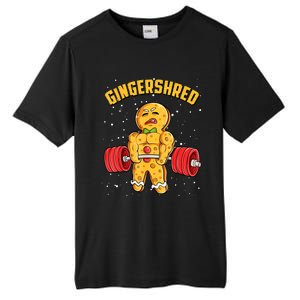 Gingershred Funny Gingerbread Man Gym Bodybuilding Christmas Tall Fusion ChromaSoft Performance T-Shirt