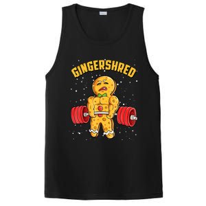 Gingershred Funny Gingerbread Man Gym Bodybuilding Christmas PosiCharge Competitor Tank