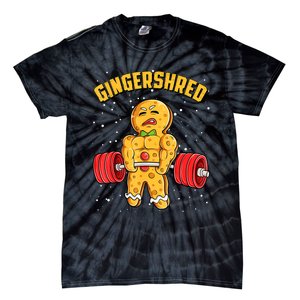 Gingershred Funny Gingerbread Man Gym Bodybuilding Christmas Tie-Dye T-Shirt