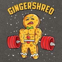Gingershred Funny Gingerbread Man Gym Bodybuilding Christmas Cotton Canvas Backpack