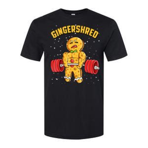 Gingershred Funny Gingerbread Man Gym Bodybuilding Christmas Softstyle CVC T-Shirt