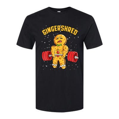 Gingershred Funny Gingerbread Man Gym Bodybuilding Christmas Softstyle® CVC T-Shirt