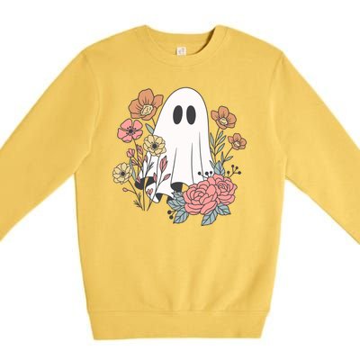 Ghost Floral Premium Crewneck Sweatshirt