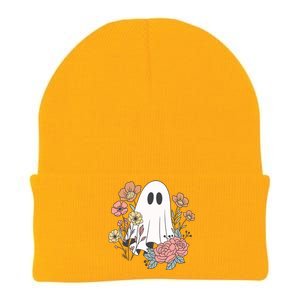 Ghost Floral Knit Cap Winter Beanie