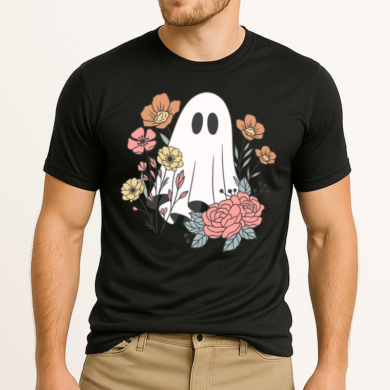 Ghost Floral Cooling Performance Crew T-Shirt
