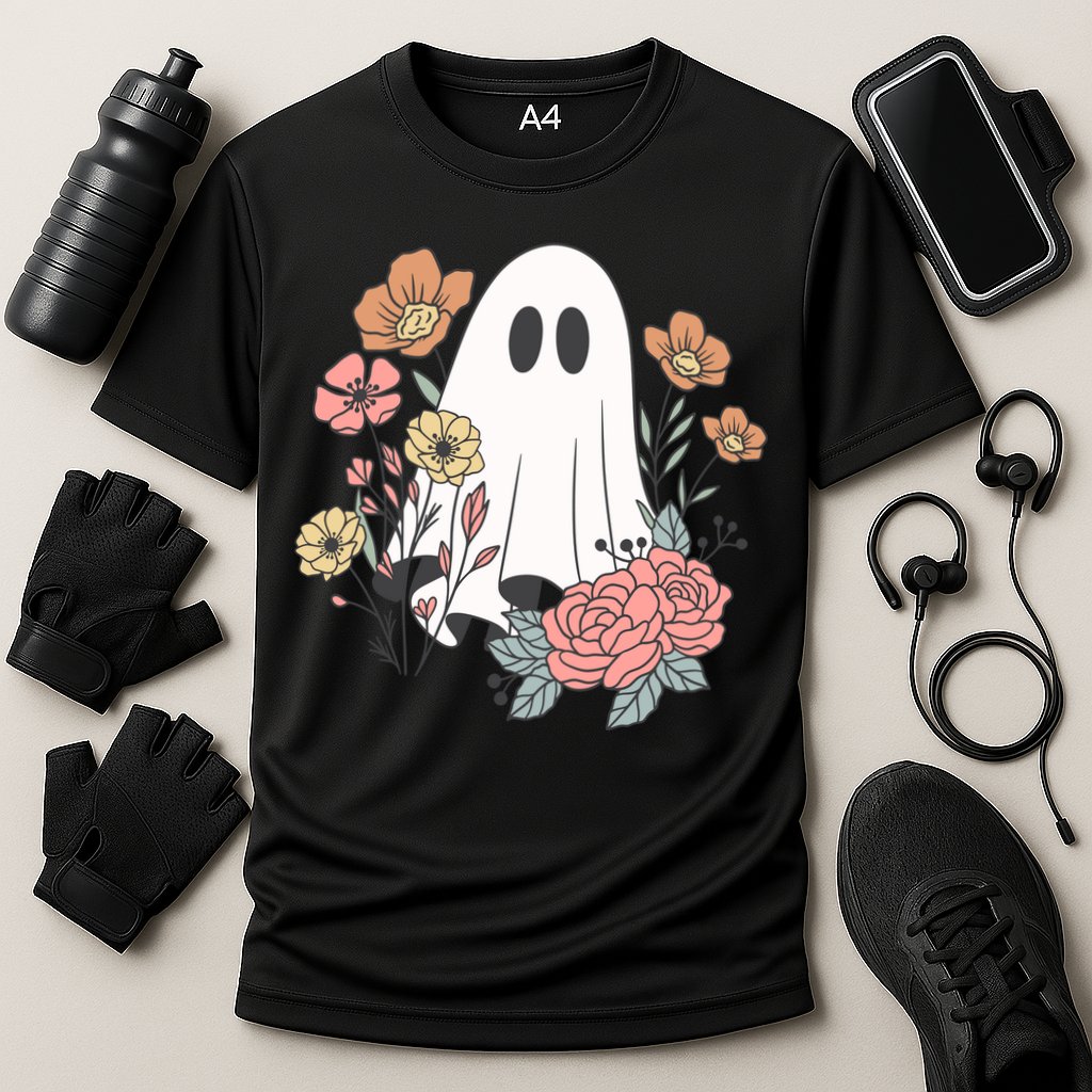 Ghost Floral Cooling Performance Crew T-Shirt