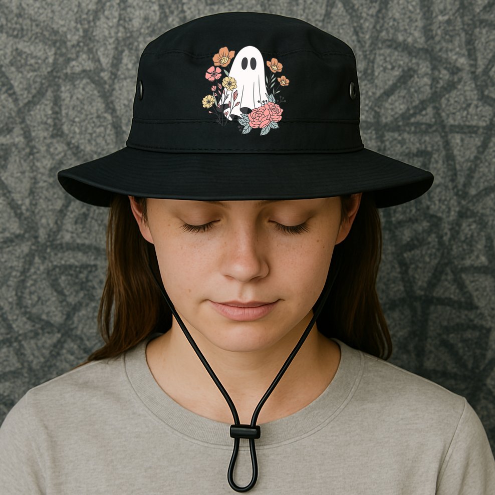 Ghost Floral Bucket Hat
