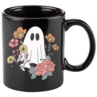 Ghost Floral 11oz C Handle Ceramic Mug