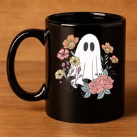 Ghost Floral 11oz C Handle Ceramic Mug