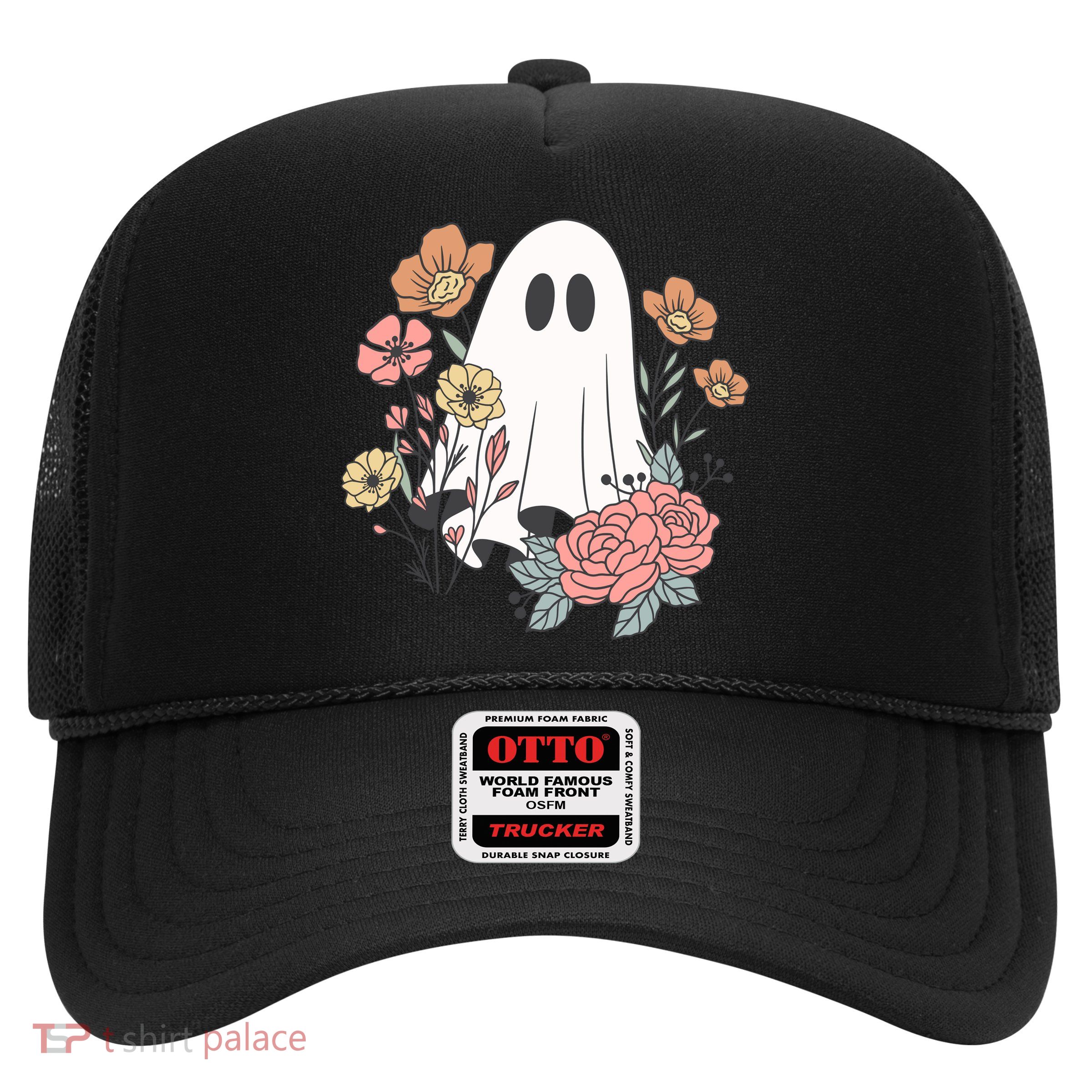 Ghost Floral Trucker Hat