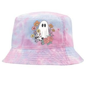 Ghost Floral Tie-Dyed Bucket Hat