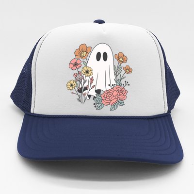 Ghost Floral Trucker Hat