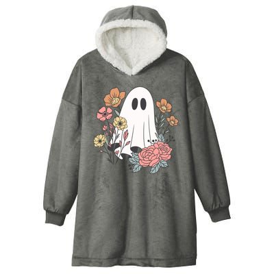 Ghost Floral Hooded Wearable Blanket