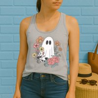 Ghost Floral Womens Tank Top