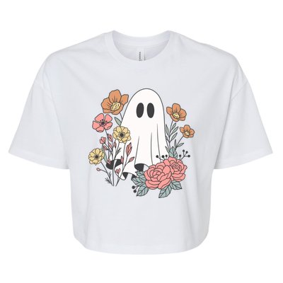 Ghost Floral Bella+Canvas Jersey Crop Tee