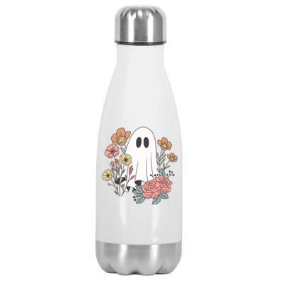 Ghost Floral Stainless Steel Insulated Water Bottle