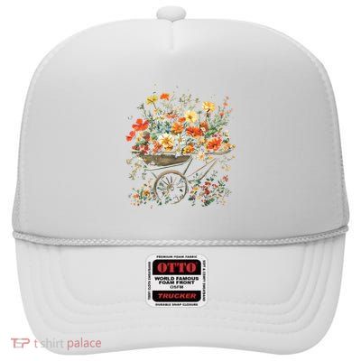 Gardening Funny Gardener Women Garden Lover Plant High Crown Mesh Back Trucker Hat