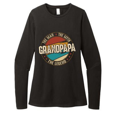 Grandpapa From Grandchildren Grandpapa Myth Legend Womens CVC Long Sleeve Shirt