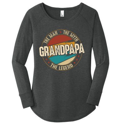 Grandpapa From Grandchildren Grandpapa Myth Legend Women's Perfect Tri Tunic Long Sleeve Shirt