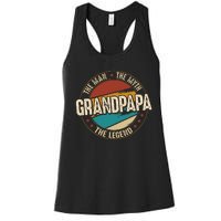 Grandpapa From Grandchildren Grandpapa Myth Legend Women's Racerback Tank