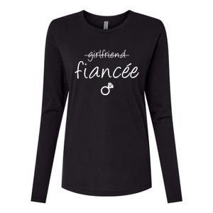 Girlfriend Fiancee Gift Fiance Engaget Party Gift Womens Cotton Relaxed Long Sleeve T-Shirt