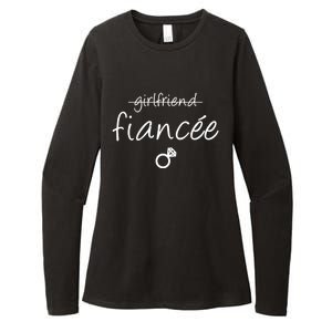 Girlfriend Fiancee Gift Fiance Engaget Party Gift Womens CVC Long Sleeve Shirt