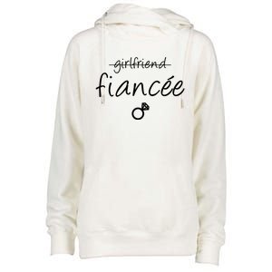 Girlfriend Fiancee Gift Fiance Engaget Party Gift Womens Funnel Neck Pullover Hood