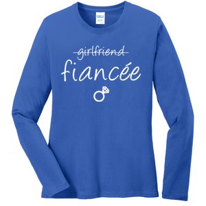 Girlfriend Fiancee Gift Fiance Engaget Party Gift Ladies Long Sleeve Shirt