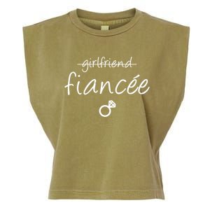 Girlfriend Fiancee Gift Fiance Engaget Party Gift Garment-Dyed Women's Muscle Tee