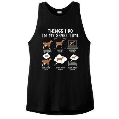 Goat Funny Gift Goat Gift Famer Tee Funny Gift Goa Funny Meaningful Gift Ladies PosiCharge Tri-Blend Wicking Tank