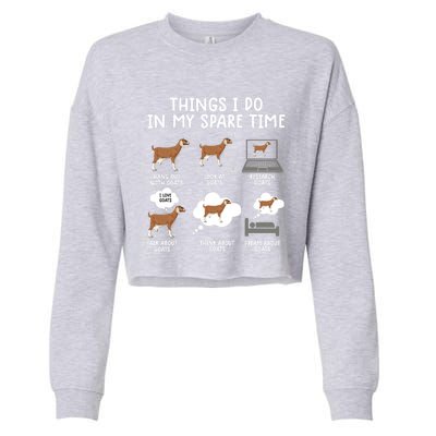 Goat Funny Gift Goat Gift Famer Tee Funny Gift Goa Funny Meaningful Gift Cropped Pullover Crew