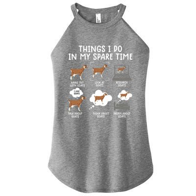 Goat Funny Gift Goat Gift Famer Tee Funny Gift Goa Funny Meaningful Gift Women's Perfect Tri Rocker Tank