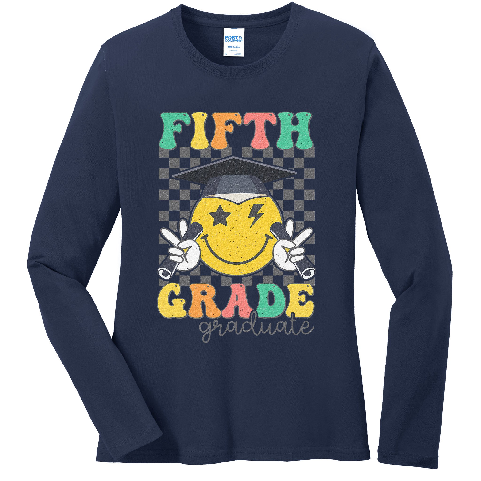 Goodbye Fifth Grade Hello Sixth Grade 6th Grade Graduation Ladies Long Sleeve Shirt
