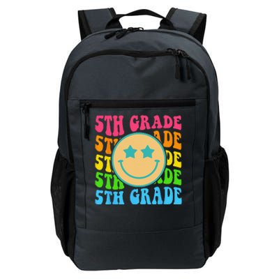 Groovy Fifth Grade Vibes Face Retro Teachers Back To School Daily Commute Backpack