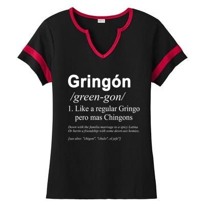 Gringón Funny Ladies Halftime Notch Neck Tee