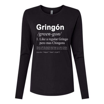 Gringón Funny Womens Cotton Relaxed Long Sleeve T-Shirt