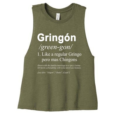 Gringón Funny Women's Racerback Cropped Tank