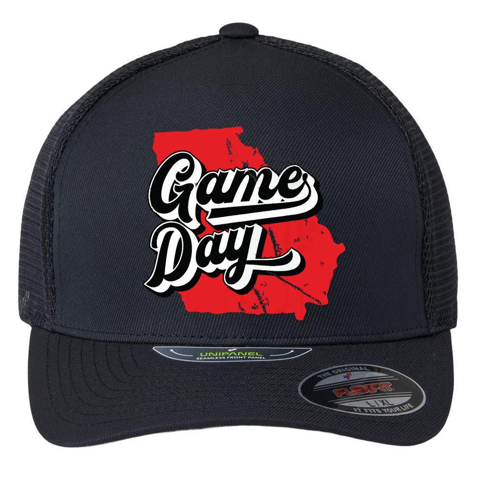 Georgia Football Game Day Vintage Flexfit Unipanel Trucker Cap