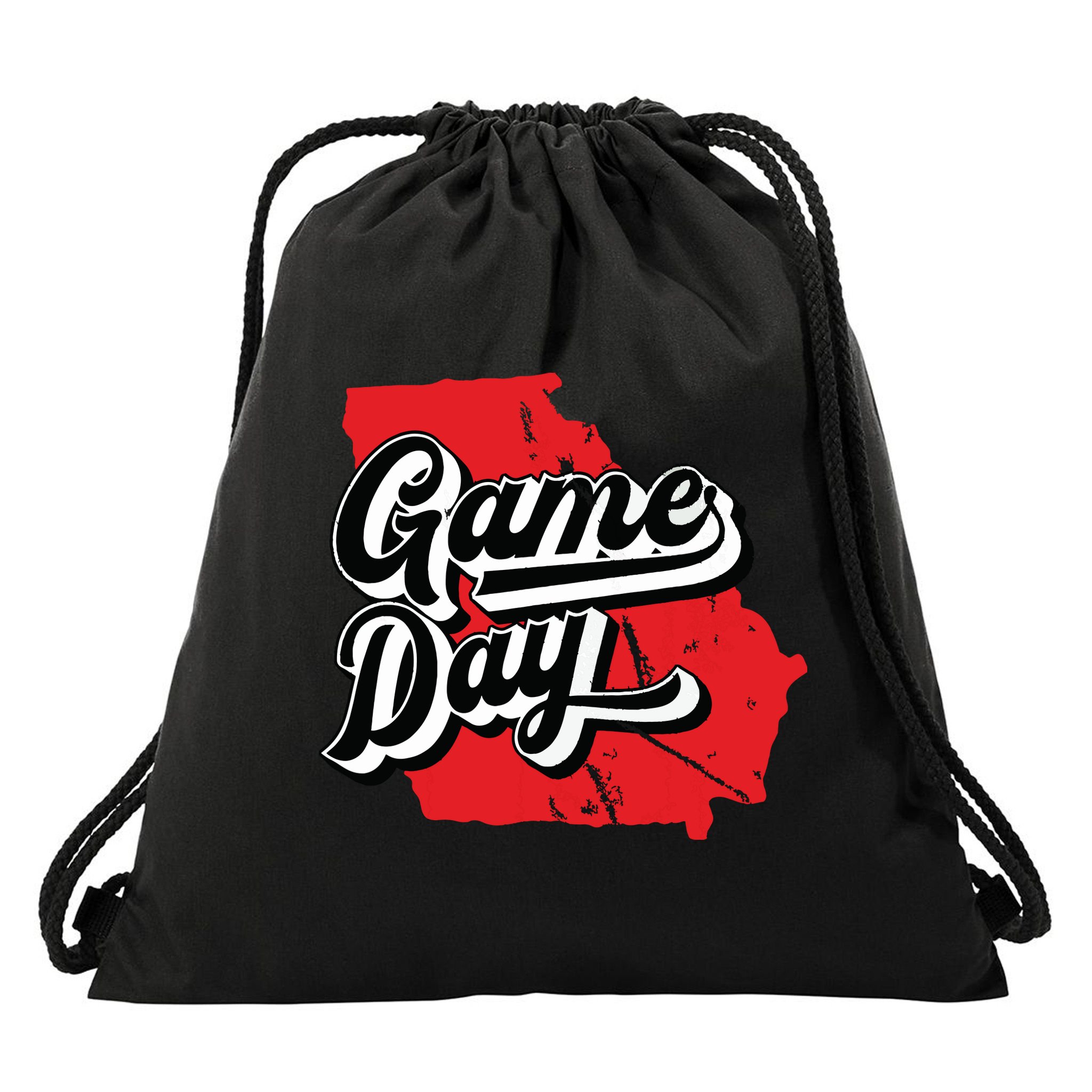 Georgia Football Game Day Vintage Drawstring Bag